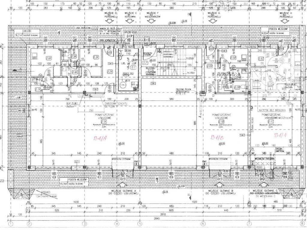 b1 rzut parter b1 lokale b1 1